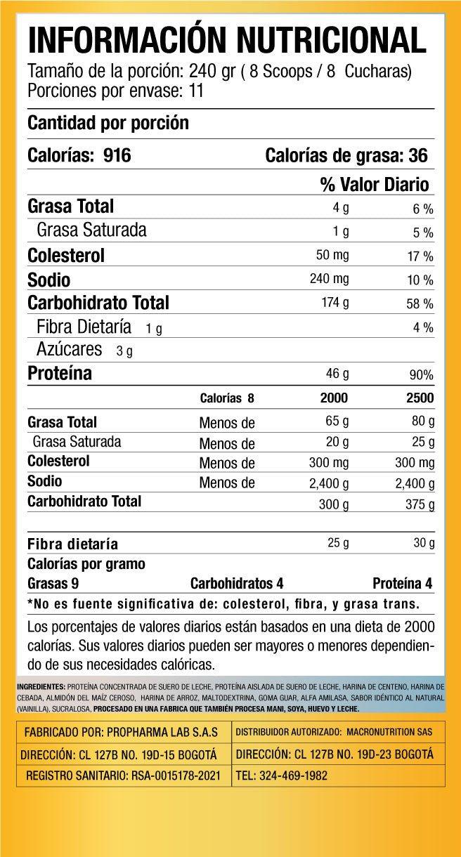 XL gainer Food Blend 6Lb | MacroBlends - JH Nutrición